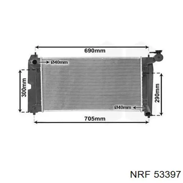 Água radiador NRF 53397 precio, desde 65,05 EUR