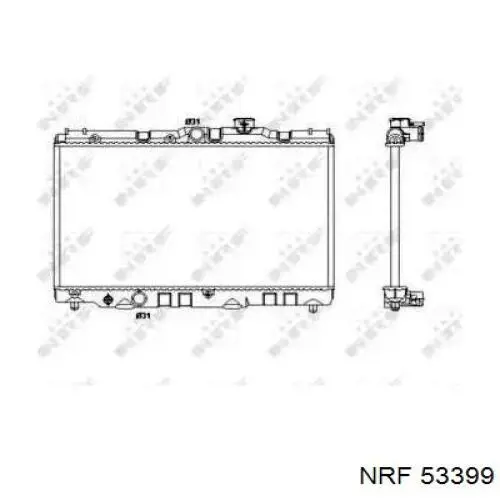 Água radiador NRF 53399 precio, desde 77,65 EUR
