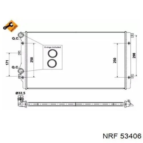 Radiador 53406 NRF