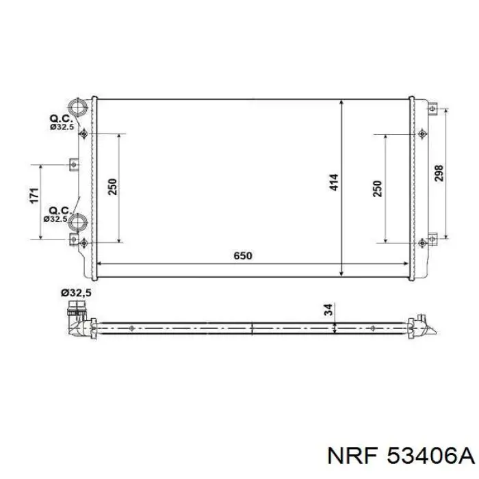 Comprar 53406A NRF Radiador de auto