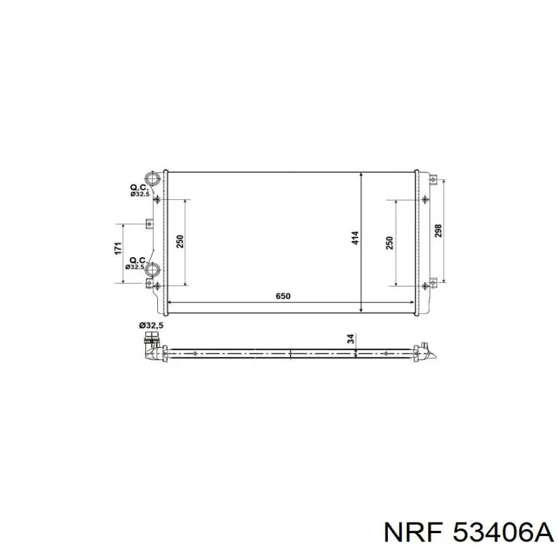 53406A NRF radiador