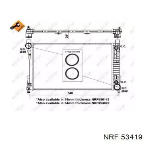 Radiador 53419 NRF