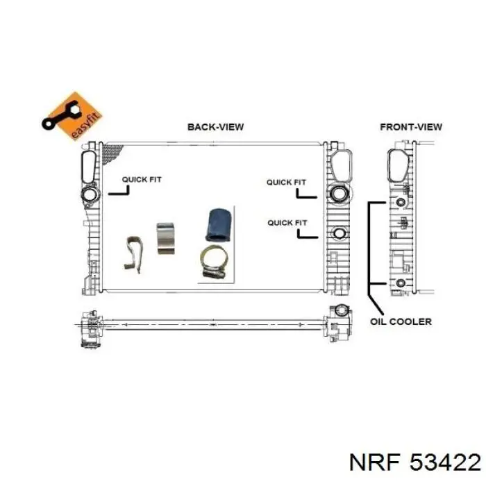 Radiador 53422 NRF