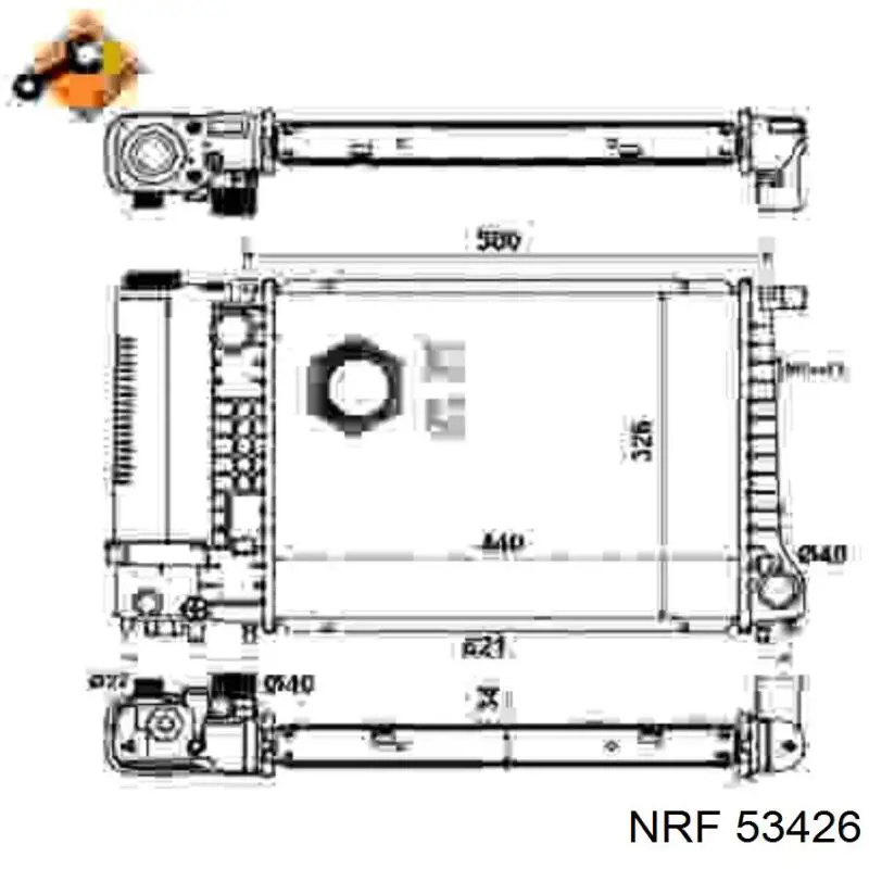 Água radiador NRF 53426 precio, desde 78,28 EUR