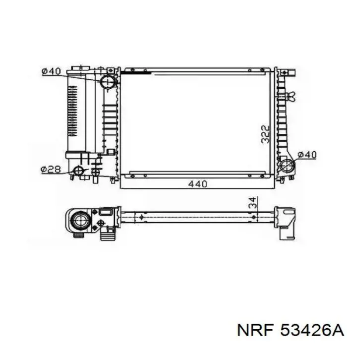 53426A NRF radiador