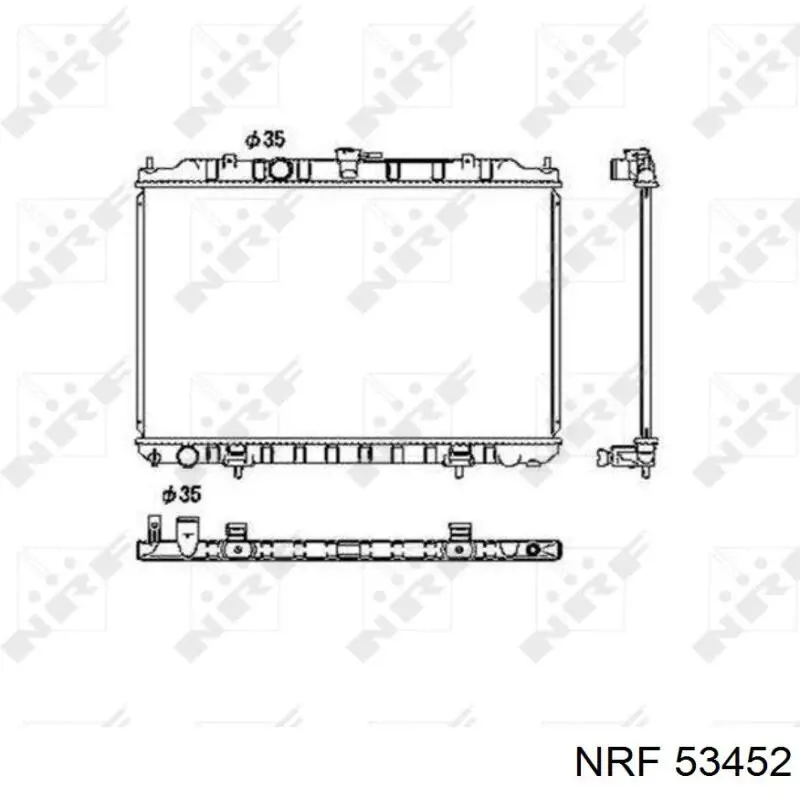 53452 NRF radiador refrigeración del motor