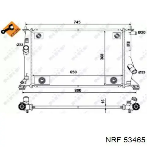Radiador de água NRF 53465