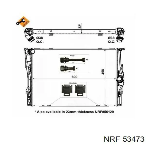 53473 NRF radiador
