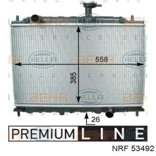 Comprar 53492 NRF Radiador de auto