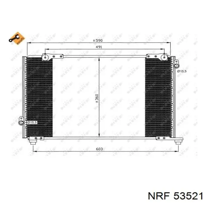 53521 NRF radiador refrigeración del motor