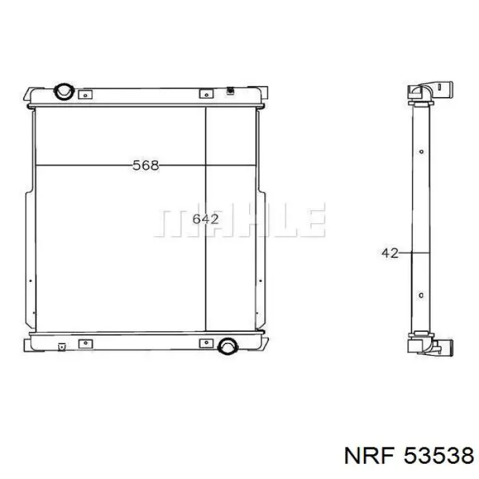 CR 1215 000P Mahle Original radiador refrigeración del motor