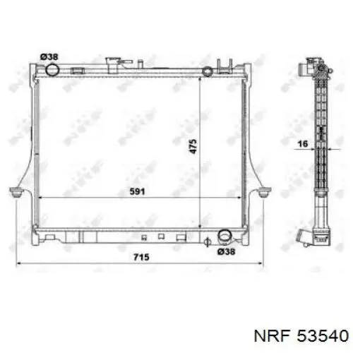 Comprar 53540 NRF Radiador de auto