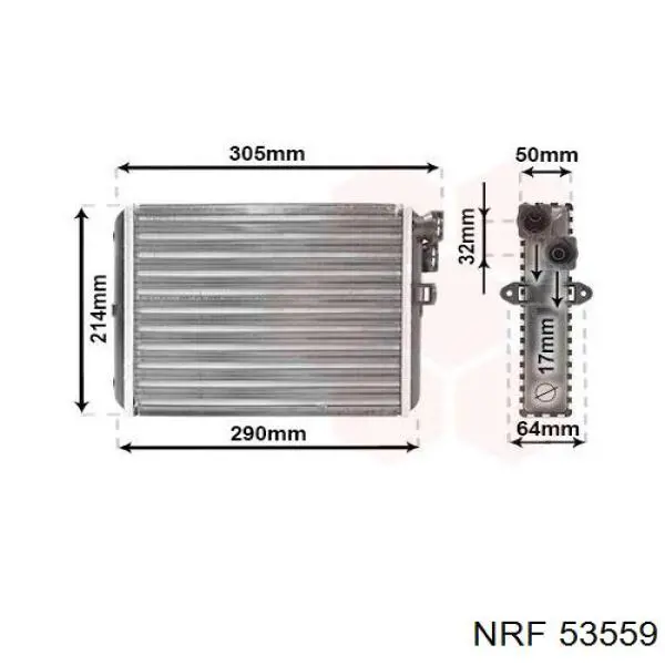 Radiador de calefacción NRF 53559 precio, desde 50,26 EUR