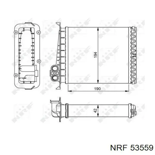 53559 NRF Radiador interior