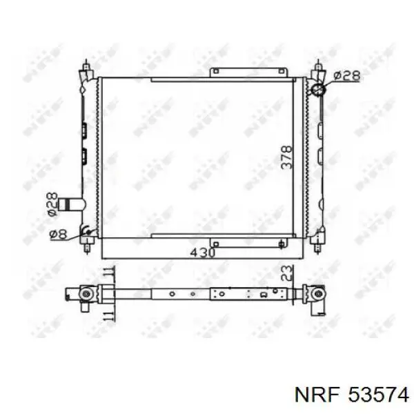 Comprar 53574 NRF Radiador de auto