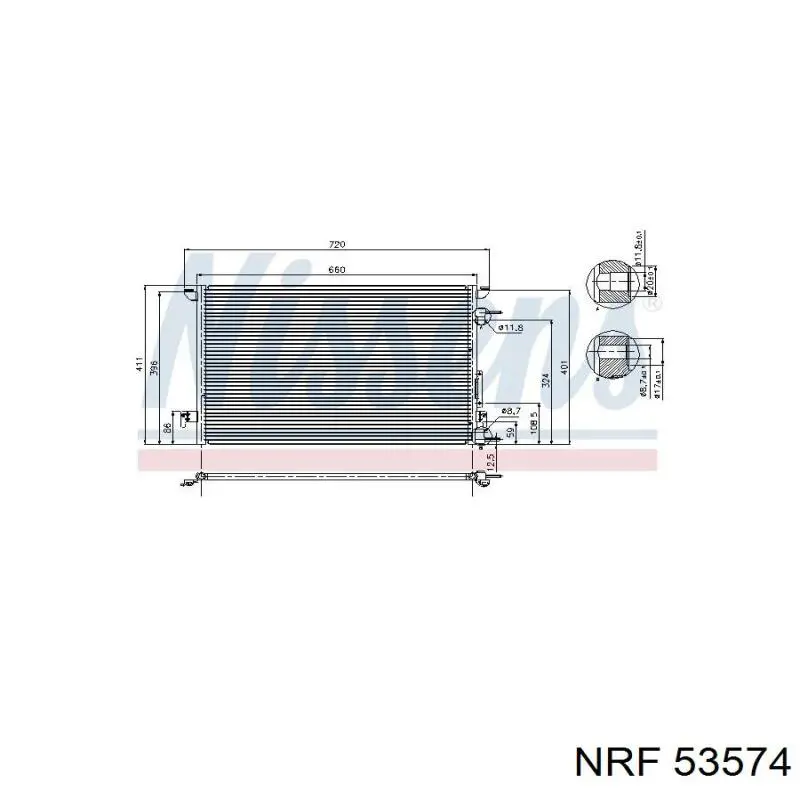 Radiador de água NRF 53574