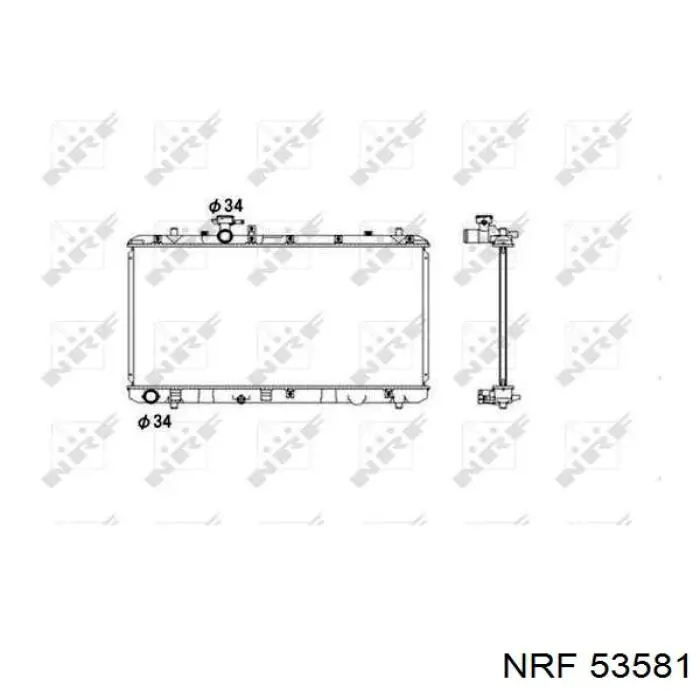 53581 NRF radiador refrigeración del motor