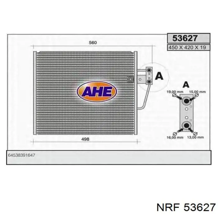 Radiador de água NRF 53627