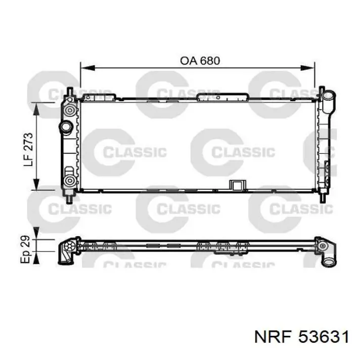 Radiador 53631 NRF
