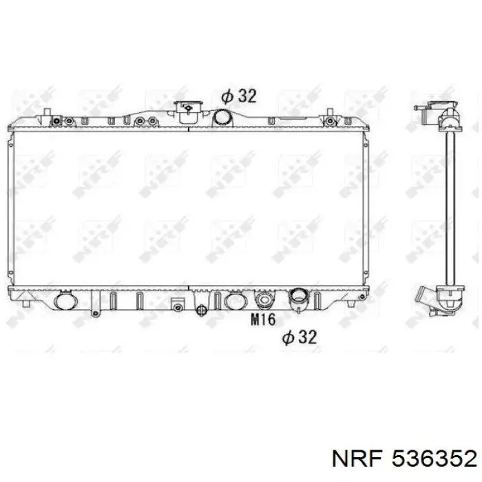 536352 NRF radiador