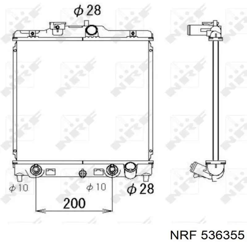 Comprar 536355 NRF Radiador de auto