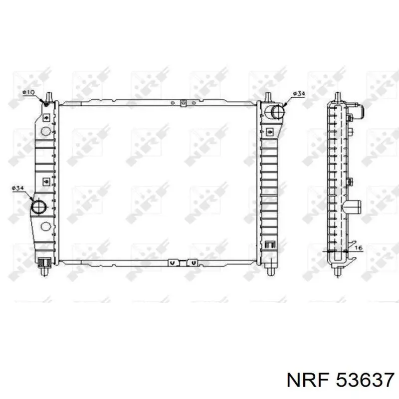 53637 NRF radiador