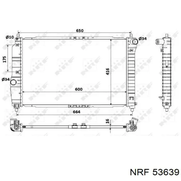 ADG09852 Blue Print radiador refrigeración del motor