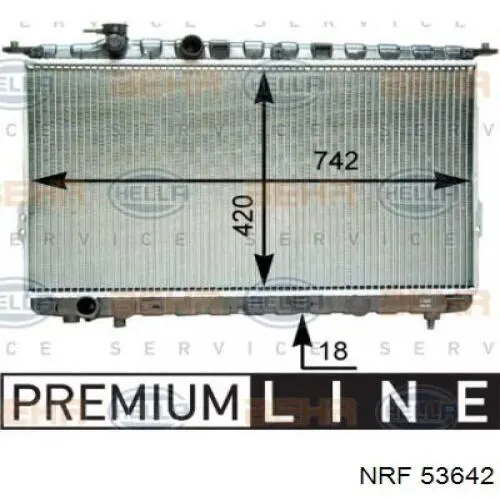 Comprar 53642 NRF Radiador de auto