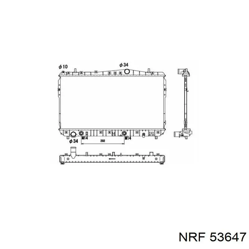 53647 NRF radiador