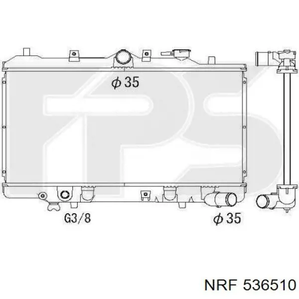 536510 NRF radiador
