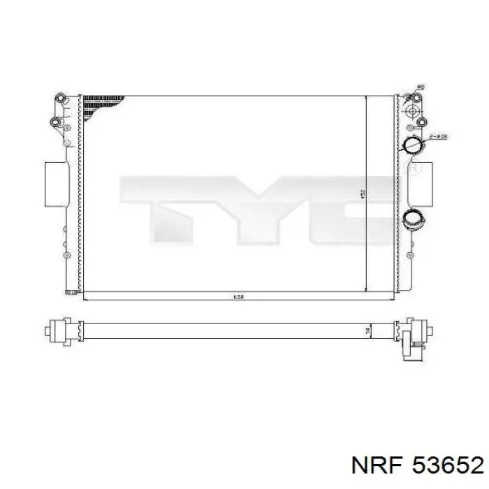 53652 NRF radiador
