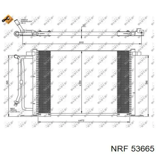 53665 NRF radiador