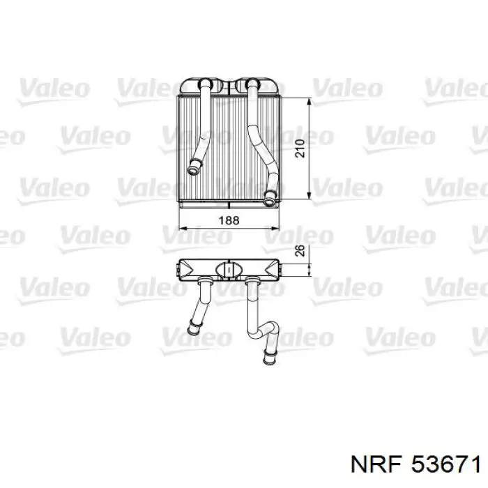 Radiador calefacción 811532 VALEO