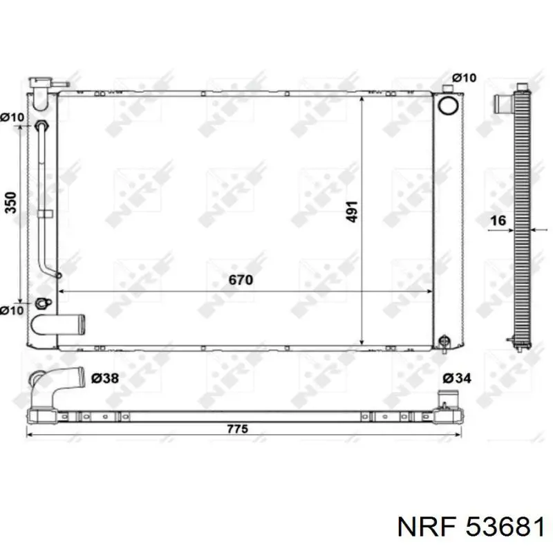 53681 NRF radiador