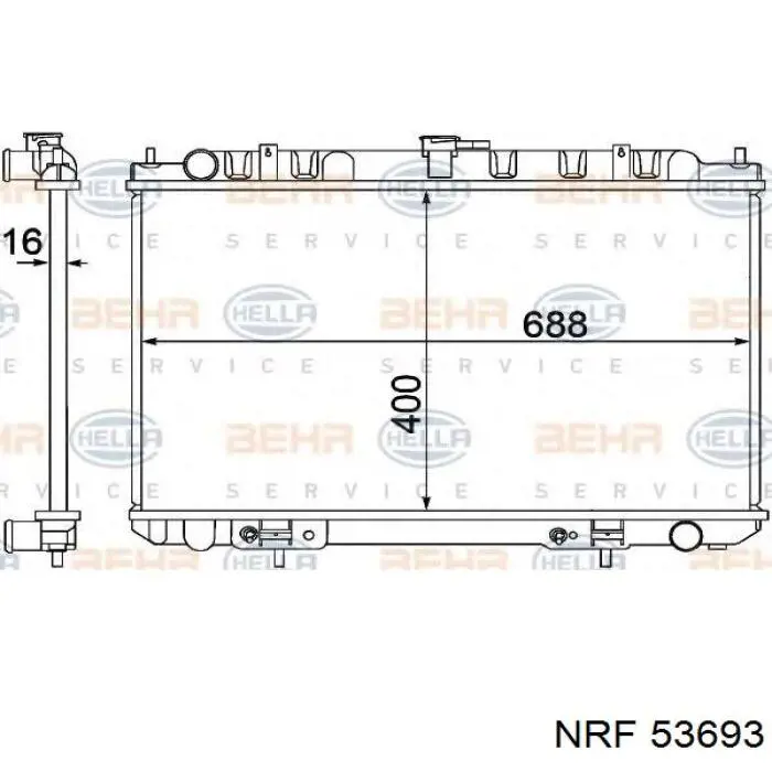 214102Y000 Nissan radiador refrigeración del motor