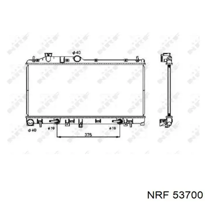 Comprar 53700 NRF Radiador de auto