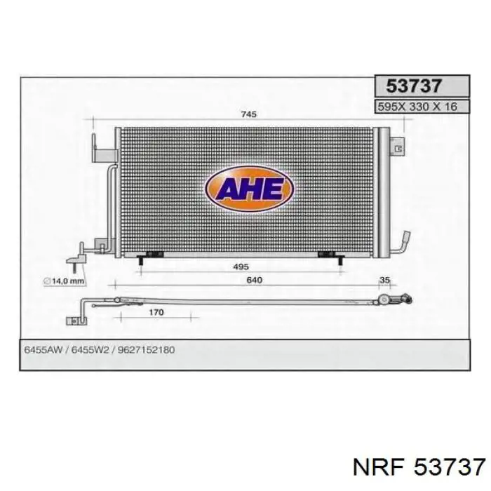 Radiador de água NRF 53737