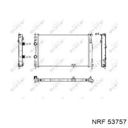 Água radiador NRF 53757 precio, desde 155,34 EUR