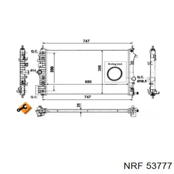 FP 52 A483-KY FPS radiador