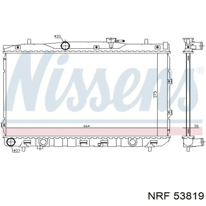 53819 NRF radiador