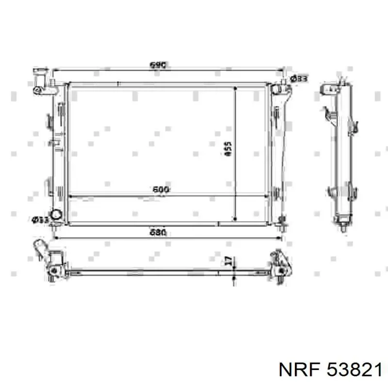 53821 NRF radiador