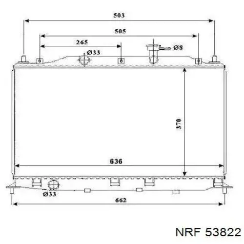 Água radiador NRF 53822 precio, desde 73,24 EUR