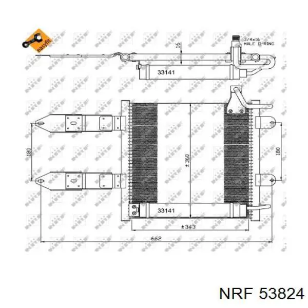 Radiador de água NRF 53824