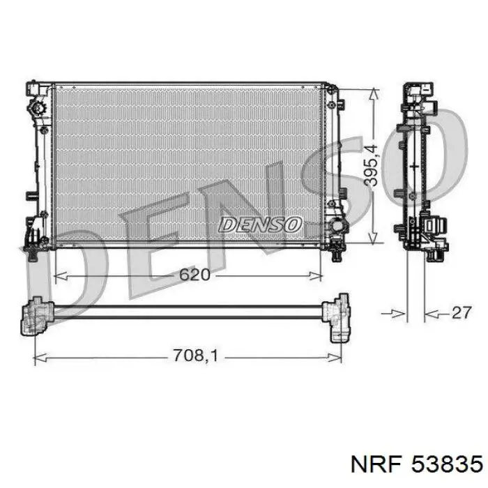 51819061 Fiat/Alfa/Lancia radiador refrigeración del motor