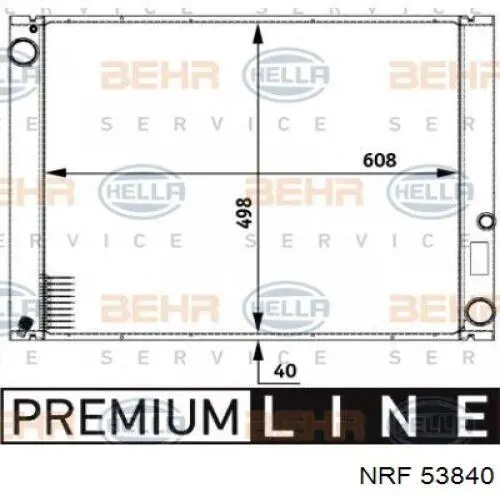 Radiador 53840 NRF