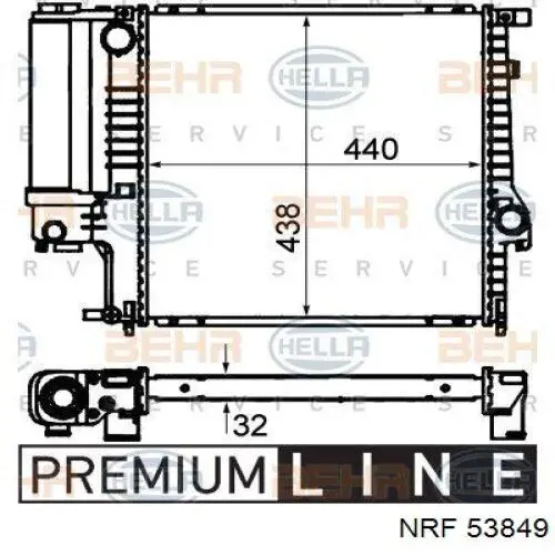 Radiador 53849 NRF
