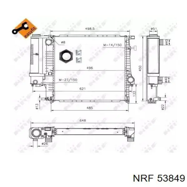 53849 NRF radiador
