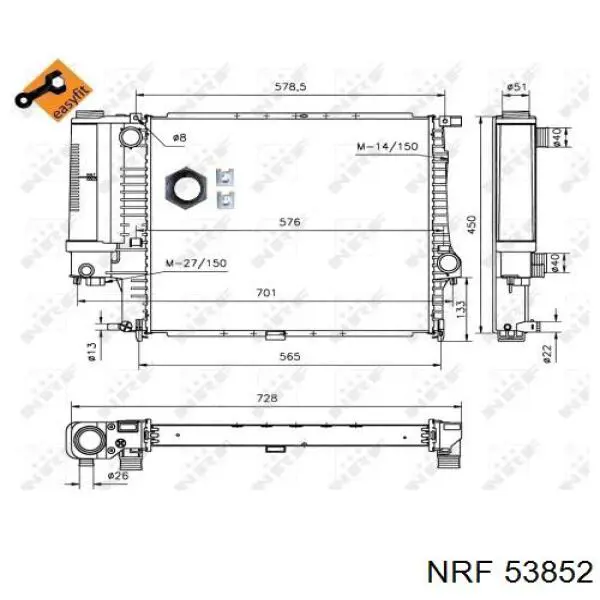 53852 NRF radiador