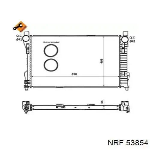 Radiador de água NRF 53854