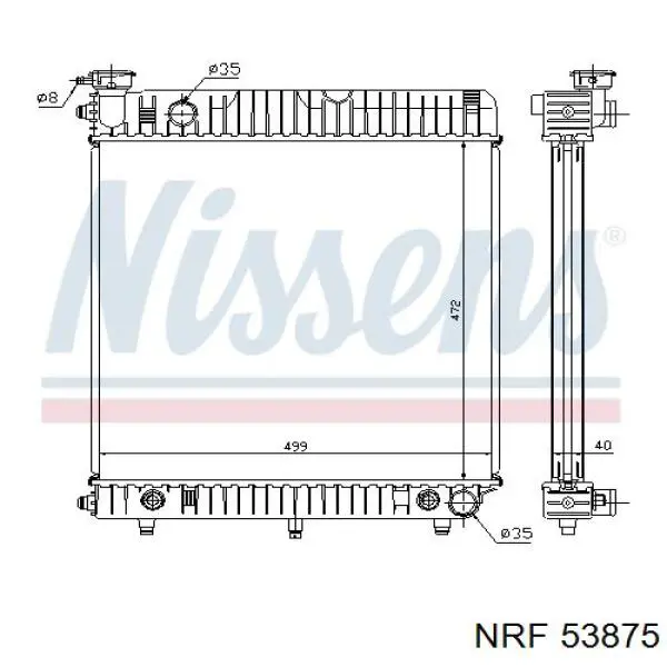53875 NRF radiador